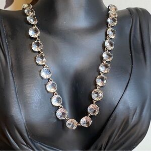 Stunning Banana Republic Crystal Brass Tone Necklace Swarovski crystals necklace